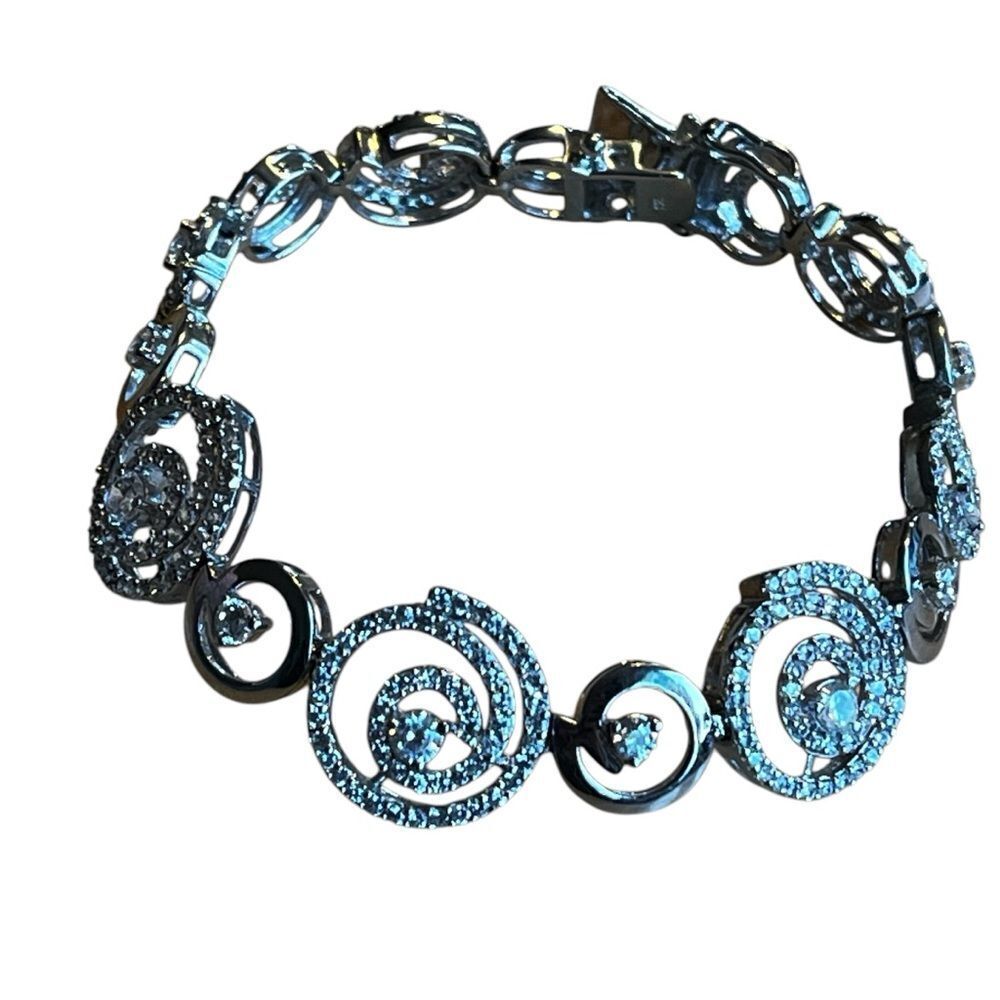 bracelet silver - 925 stamped see clasp and rhinestone for all occasions